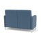 Lesro Siena Lounge Reception 2 Seat Tandem Seating No Center Arm, Brushed Steel, MD Titan Upholstery SN2101 - alternate 2